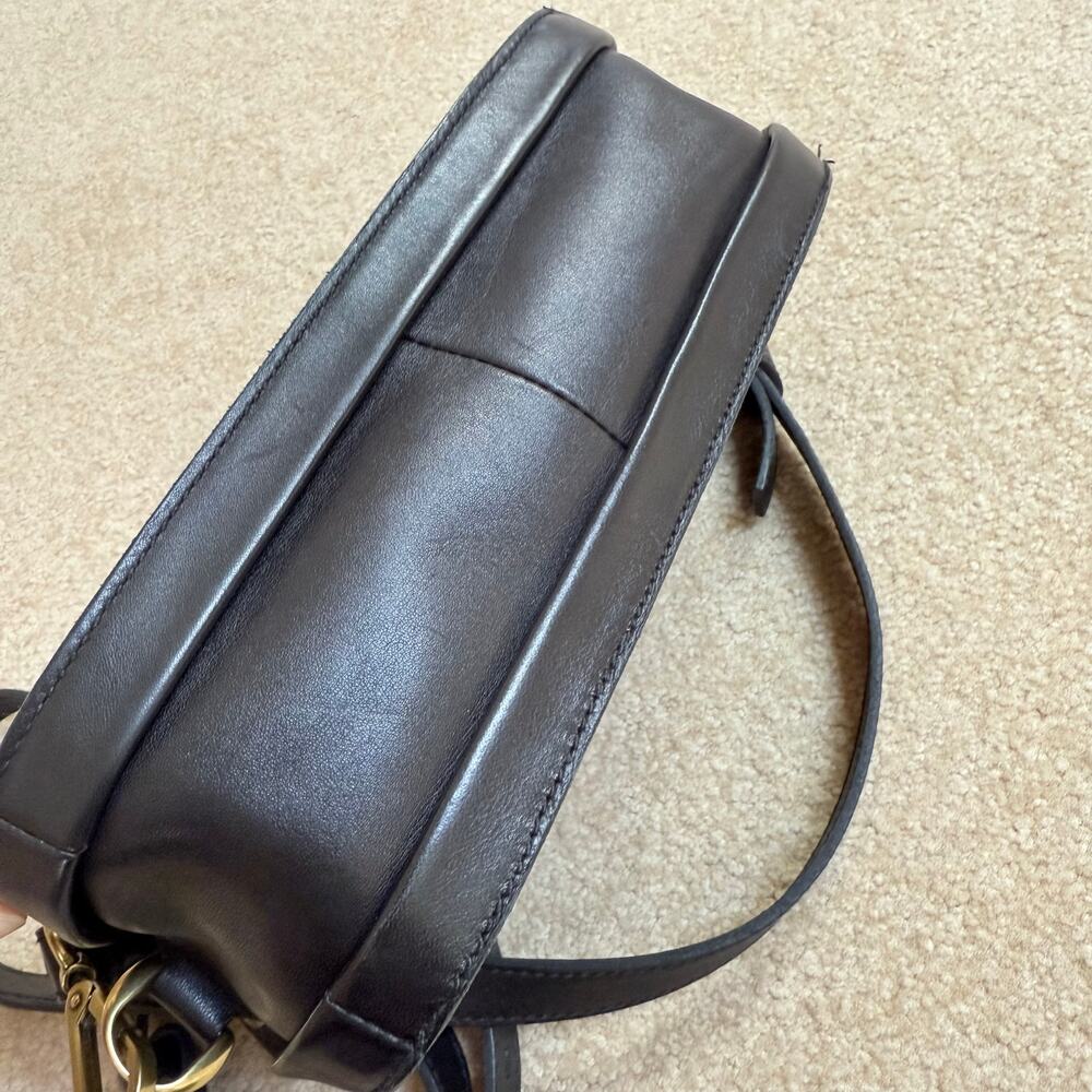 Madewell Sydney Black Leather Zip Top Small Crossbody Bag Convertible - Picture 8 of 13